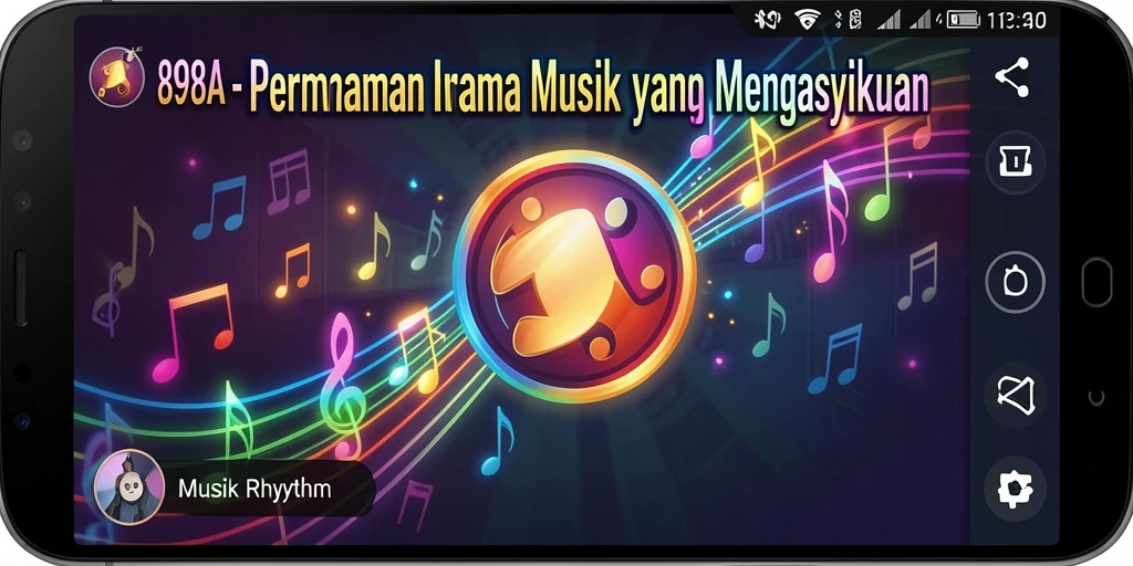 Antarmuka menarik dengan fungsi permainan Musik Rhythm
