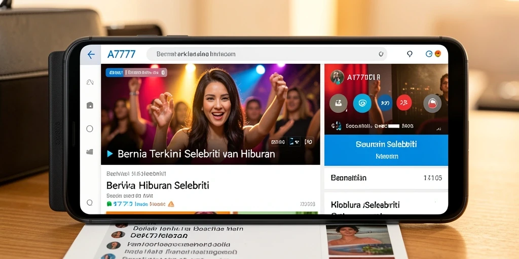 Tampilan menarik A7777 dengan berbagai berita selebriti.