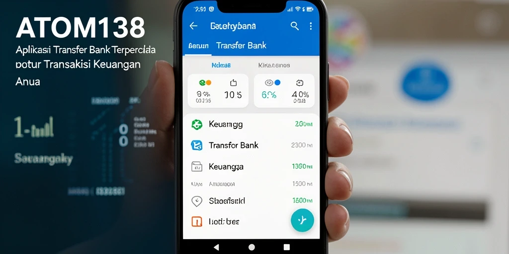 Tampilan antarmuka aplikasi ATOM138 untuk transfer bank yang sederhana dan efektif.
