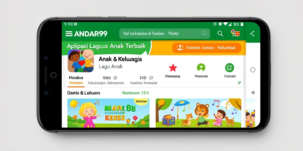 Tampilan antarmuka BANDAR99 yang ramah anak dan ceria.