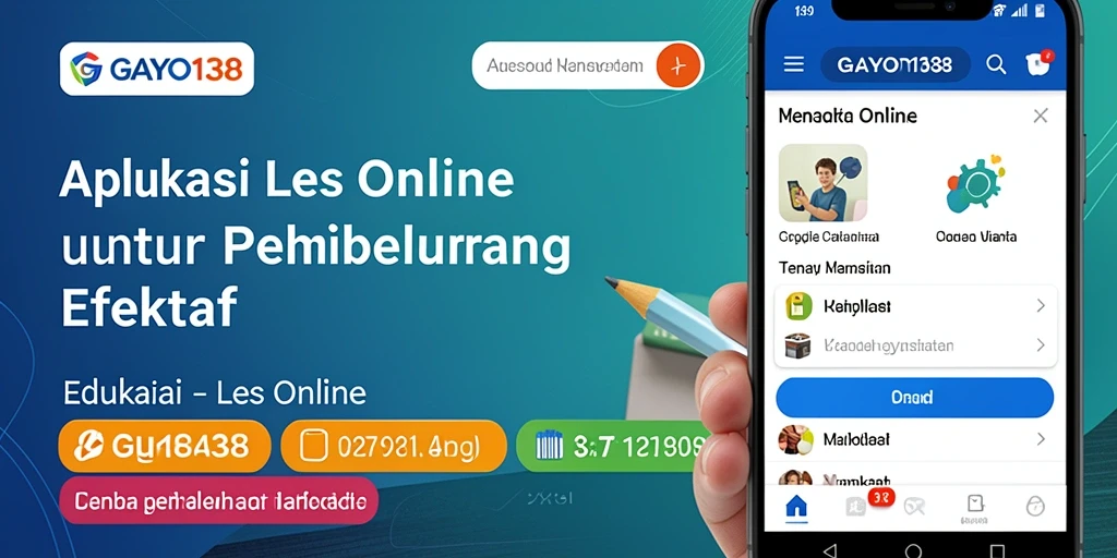 Tampilan antarmuka utama GAYO138 dengan fitur Les Online yang menarik.