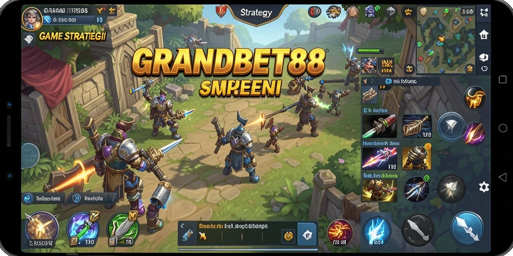 Tampilan antarmuka permainan GRANDBET88 yang menarik dan strategis.